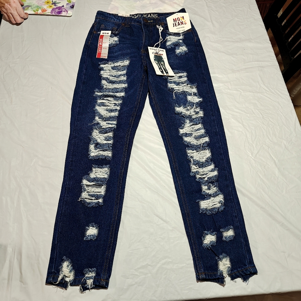 Women’s Jeans GOGÓ JEANS High-rise Vintage Mom Relaxed Fit Ankle Length Size 3
